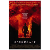 Backdraft movie poster print 27x40 featuring thrilling firefighting imagery.