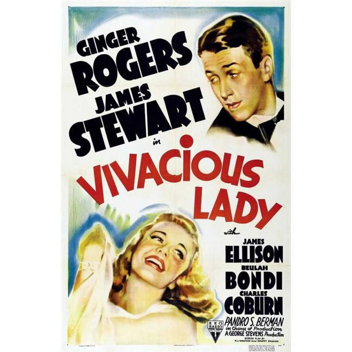 Vivacious Lady Movie Poster Print featuring vibrant colors and elegant design.