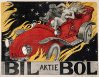 Bil-Bol Automobile Retailer Poster Print by Akseli Gallen-Kallela.