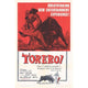 Torero Movie Poster Print showcasing a bullfighter in action, perfect for movie lovers.