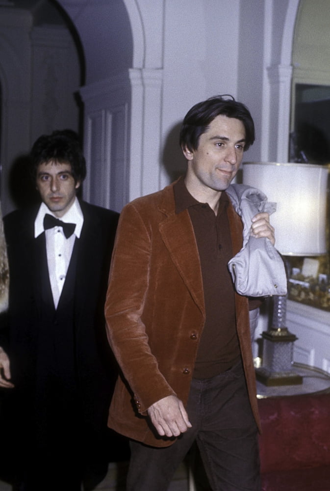 Al Pacino and Robert De Niro iconic photo print, perfect for movie lovers.