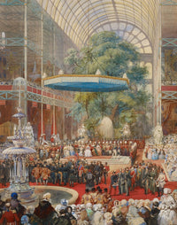 Opening of the Great Exhibition 1851 poster print by Eugène Lami.