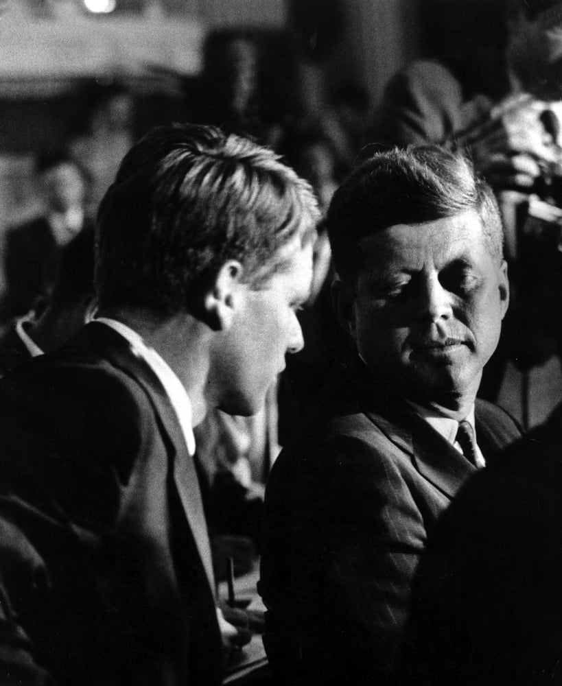 John F. Kennedy and Robert Kennedy photo print, 8 x 10.