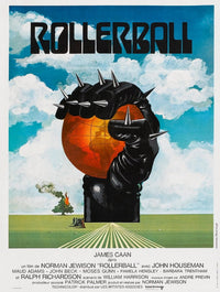 1975 Rollerball movie poster print, classic film art