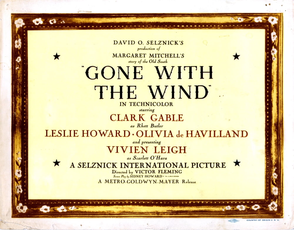 Gone With The Wind 1939 Movie Masterprint Poster Print