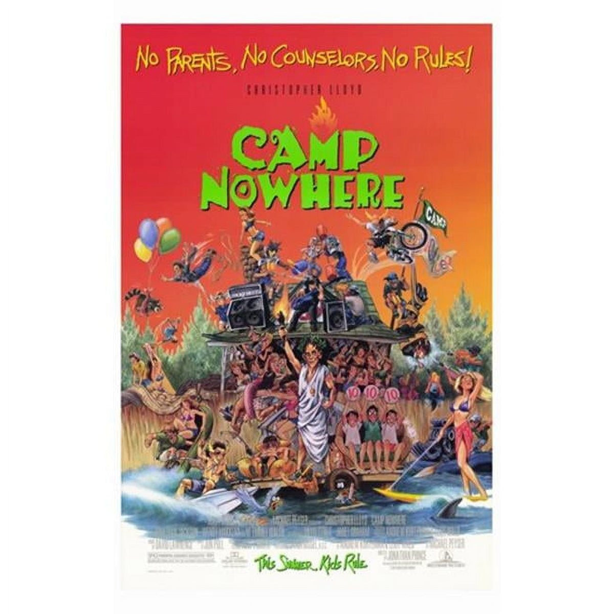 Camp Nowhere Movie Poster 11 x 17 print featuring nostalgic comedy.