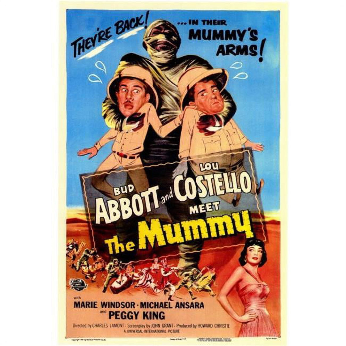Abbott and Costello Meet the Mummy movie poster print