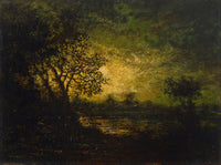 Moonlight poster print by Ralph Albert Blakelock, showcasing serene landscapes.