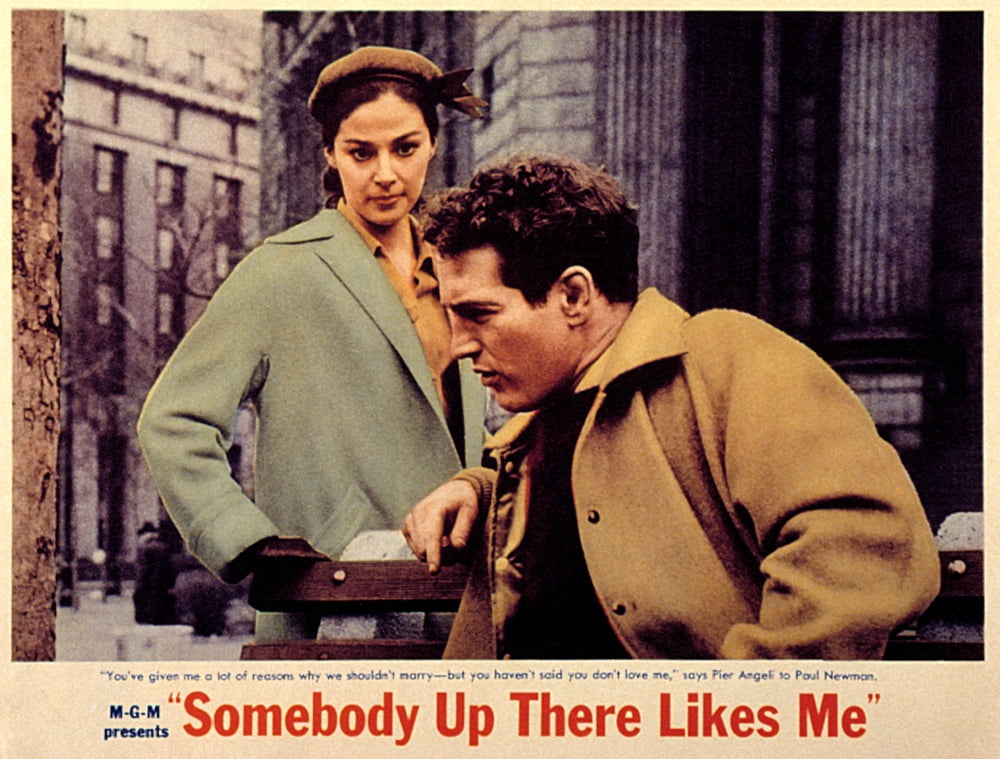Somebody Up There Likes Me movie poster print featuring Paul Newman and Pier Angeli.