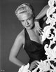 Peggy Lee portrait photo print in black dress, elegant vintage art.