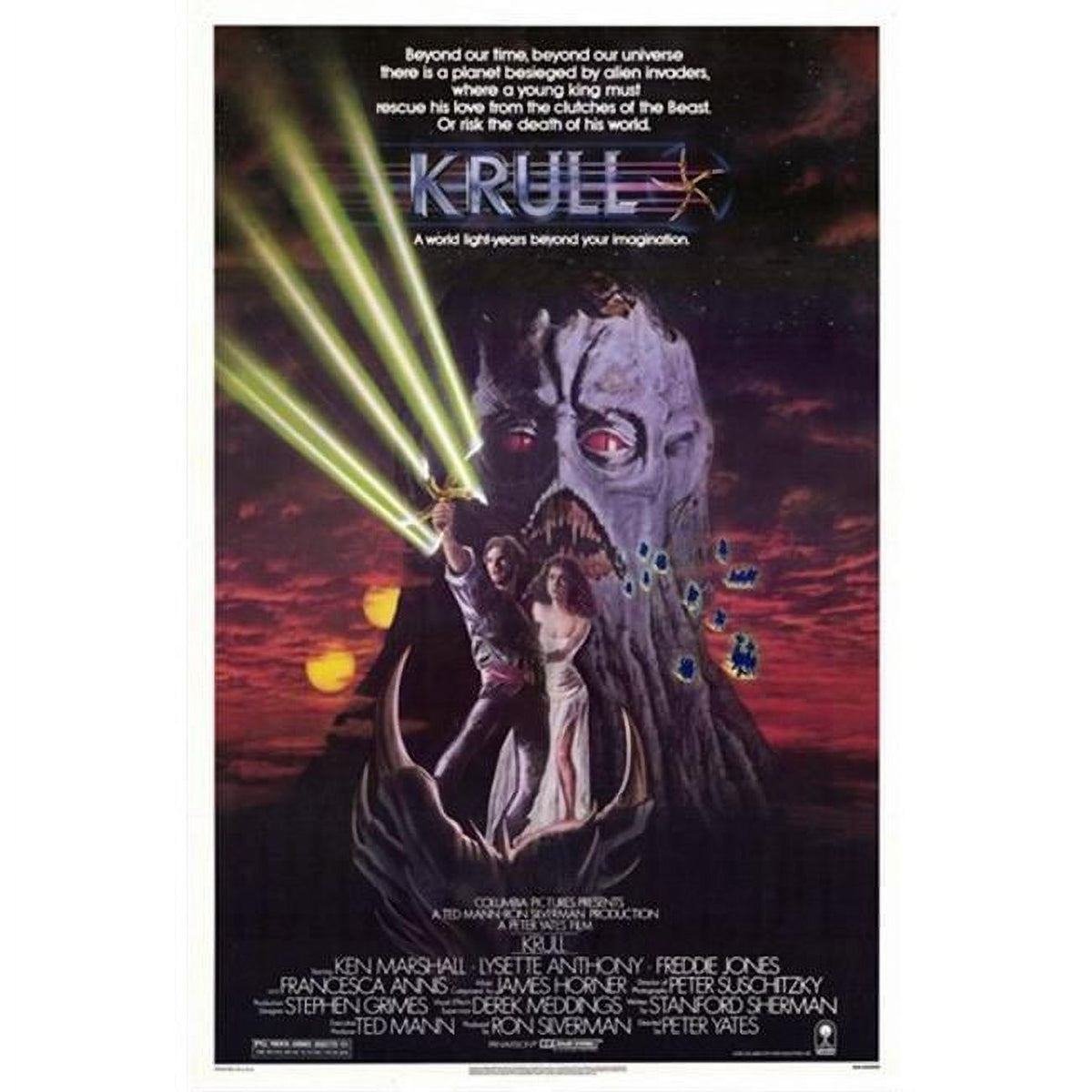 Krull movie poster 11x17 print featuring iconic film imagery.