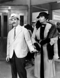 A Day at The Races photo print featuring Groucho Marx and Margaret Dumont from the 1937 film.