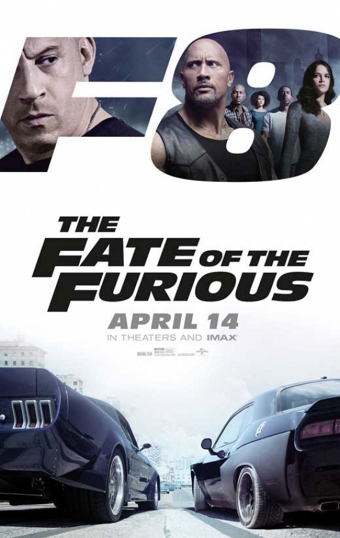 The Fate of the Furious Movie Poster 27x40 - Action Film Art