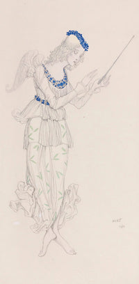 Costume design for a fairy from The Sleeping Beauty ballet by Léon Bakst, poster print