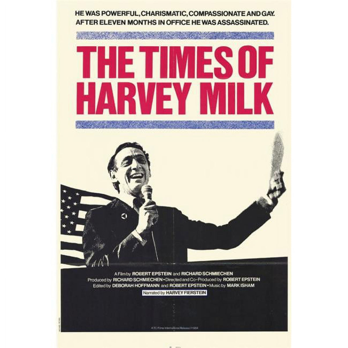Times of Harvey Milk Movie Poster Print in 27x40 size