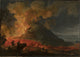 Eruption of Vesuvius art print by Pierre-Jacques Volaire, showcasing a fiery volcanic eruption.