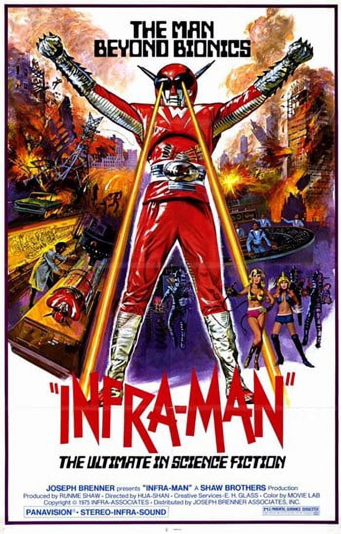 Infra-Man movie poster 11x17 print showcasing classic cinema action.
