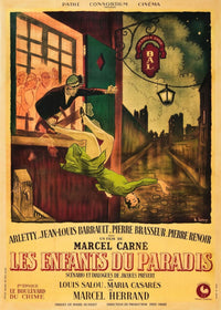 Children of Paradise movie masterprint poster print from 1945, featuring classic French cinema art.