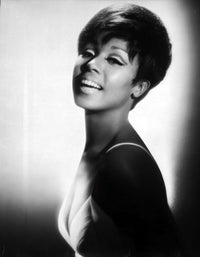 Elegant Diahann Carroll portrait in white dress photo print