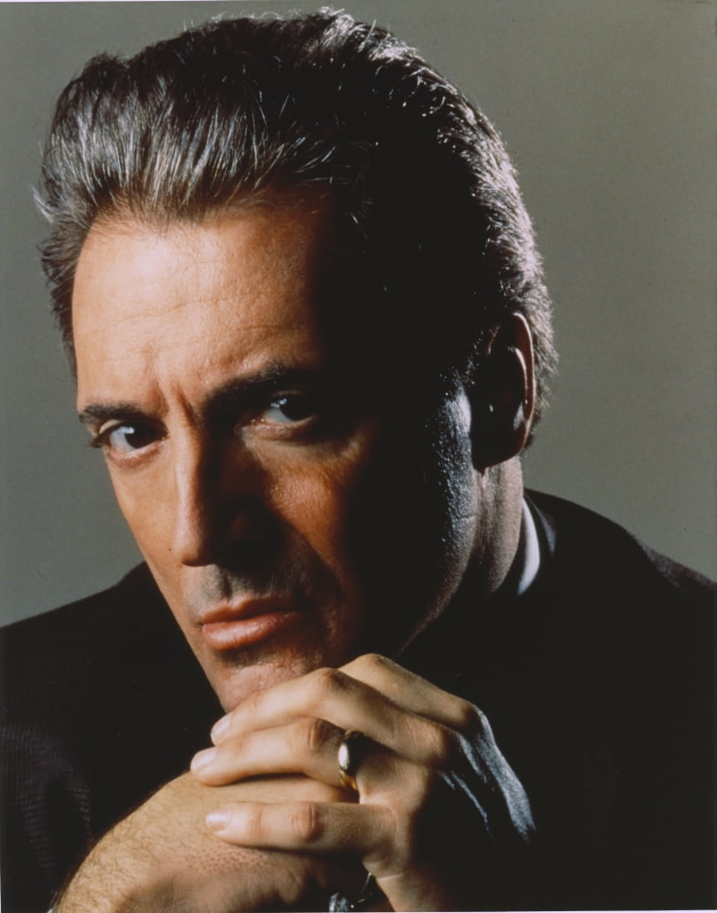 Armand Assante black and white photo print, iconic portrait.