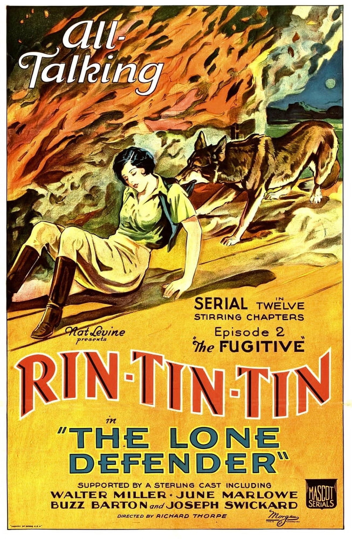 The Lone Defender movie poster print featuring Rin Tin Tin in Episode 2: The Fugitive