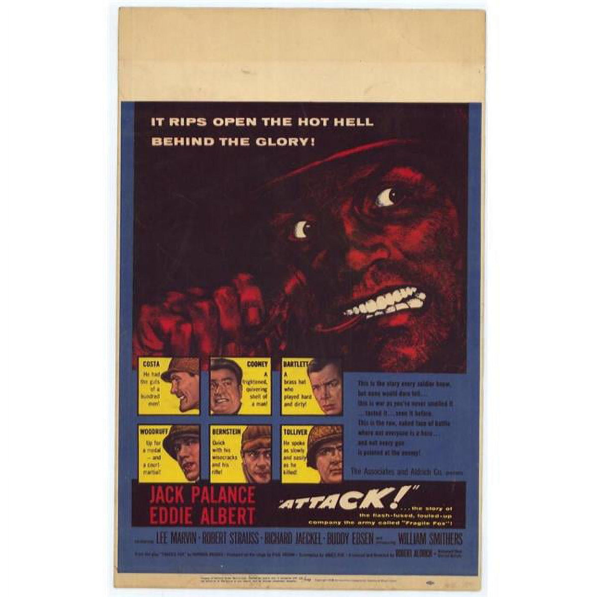 Attack Movie Poster Print - 27x40 inches, vibrant cinema art.
