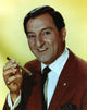 Danny Thomas posed in brown coat and tie photo print