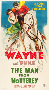The Man From Monterey movie poster featuring John Wayne, 1933 classic film