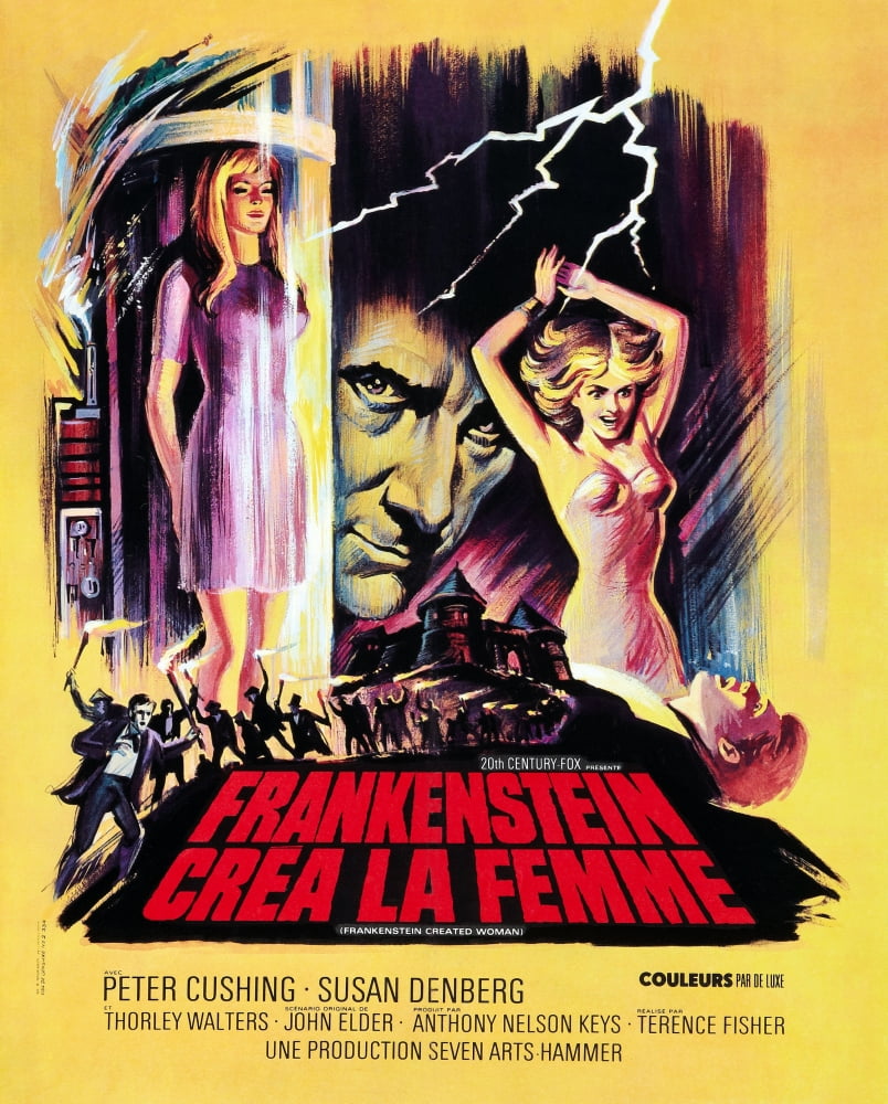 Frankenstein Created Woman Fine Art Print showcasing classic horror imagery.