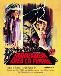 Frankenstein Created Woman Fine Art Print showcasing classic horror imagery.