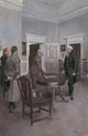 Thompson The Clerk Of Congress Announces Washington's Election Poster Print by Howard Pyle