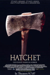 Hatchet movie poster print in 27x40 size, perfect for horror movie enthusiasts.