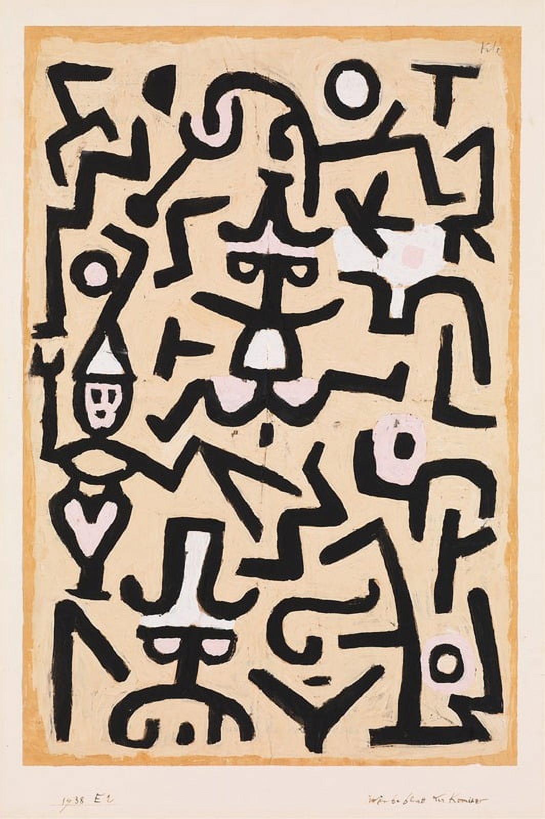 Comedians Handbill Poster Print by Paul Klee - 1938 Artwork