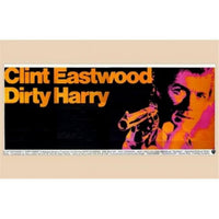 Dirty Harry Movie Poster featuring Clint Eastwood in a classic action film scene.
