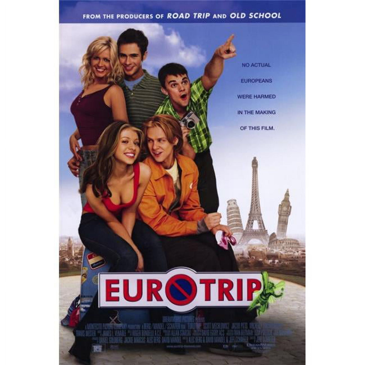 Eurotrip movie poster print 27x40 size featuring iconic scenes from the film.