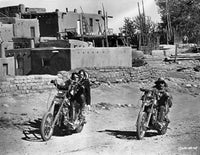 Easy Rider Motorcycle Photo Print with Cowboy Hat
