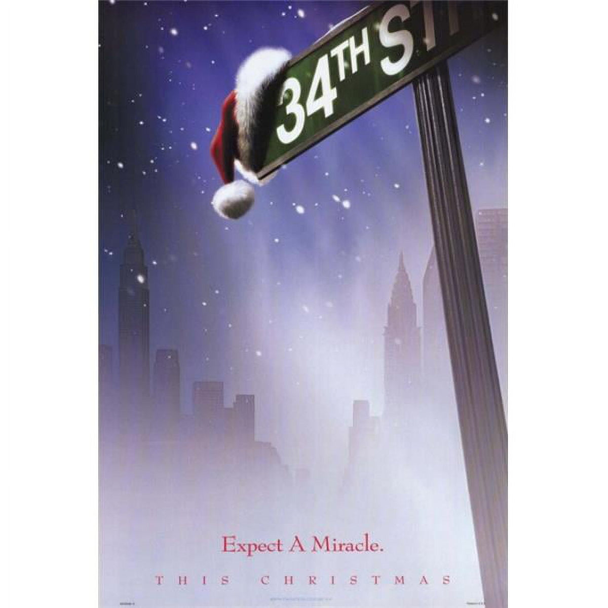 Miracle on 34th Street Movie Poster Print 27x40 - Classic Holiday Film