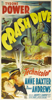 Crash Dive Movie Poster - 11x17 Print featuring underwater action.