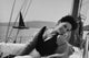 Natalie Wood black and white photo print on a boat.