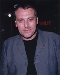 Tom Sizemore smiling portrait photo print in blue coat.