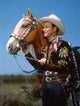 Roy Rogers with a brown horse photo print