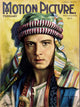 Rudolph Valentino in costume from The Sheik on Motion Picture Magazine cover