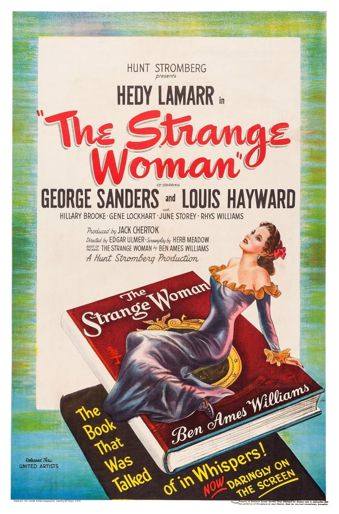 The Strange Woman Movie Poster featuring Hedy Lamarr (1946) - Vintage Classic Film Art