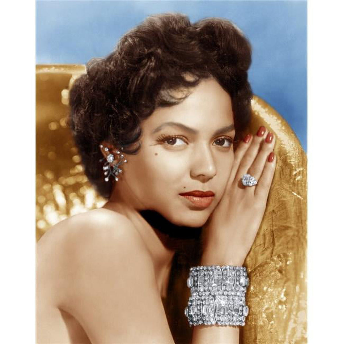 Dorothy Dandridge 1950s vintage photo print, showcasing classic Hollywood elegance.