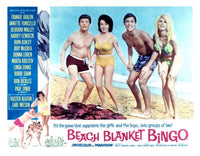Beach Blanket Bingo movie poster print featuring Frankie Avalon and Annette Funicello, 1965 classic film