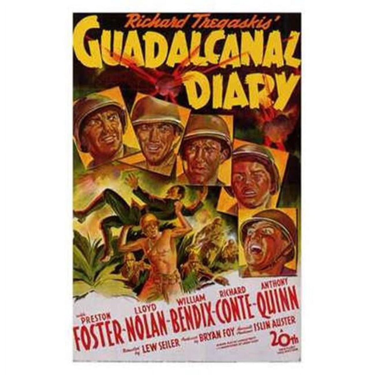 Guadalcanal Diary Movie Poster - 11x17 Print showcasing World War II cinema.