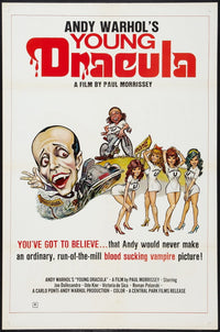 Blood for Dracula movie poster by Andy Warhol showcasing vibrant artwork.