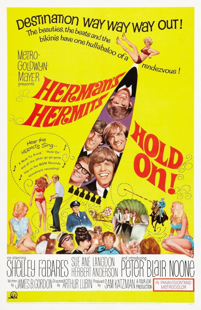Hold On movie masterprint poster featuring Herman's Hermits 1966