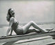 Anne Francis Sitting on Table Photo Print in 8x10, 16x20, 24x30 sizes.