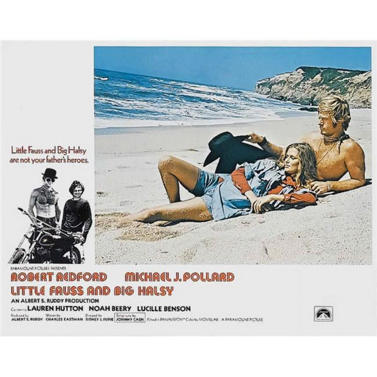 Little Fauss and Big Halsy movie poster featuring Lauren Hutton and Robert Redford